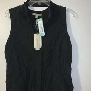 Stitch fix black silk top size small NWT